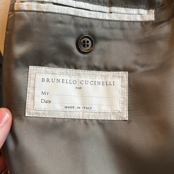 Brunello Cucinelli mens 46 green zip up button snap cotton blend light jacket - Picture 7 of 12
